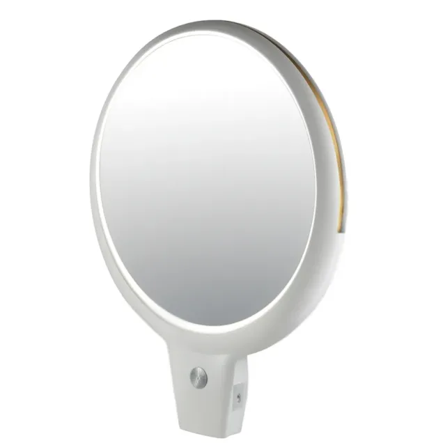 Specchio Doppia Postazione con Illuminazione Led Bianco e Oro Moonlight