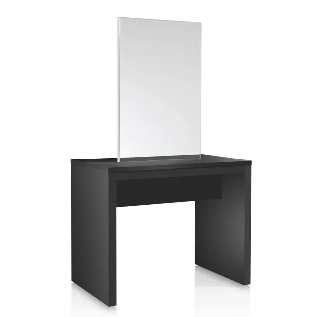 Specchio Doppio per Parrucchieri con Struttura in Legno Nero