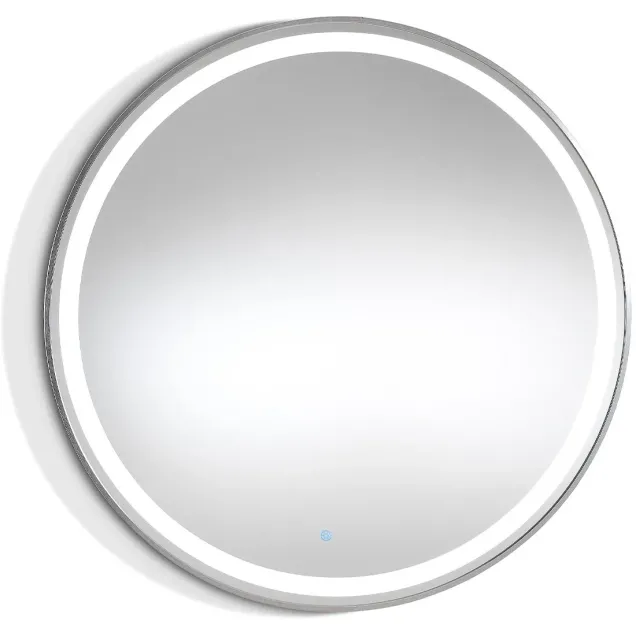 Specchio per Parrucchiere Rotondo con Illuminazione Led Regolabile