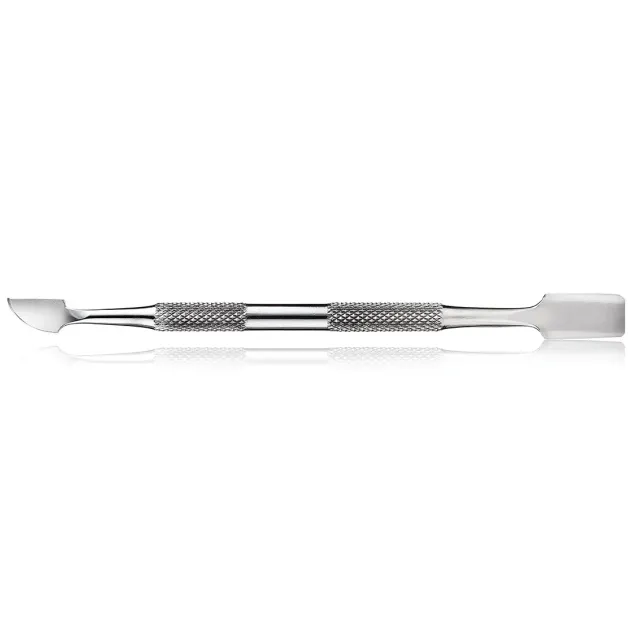 Spingi Cuticole Professionale in Acciaio Doppia Punta Quadrata e Paletta a Coltello