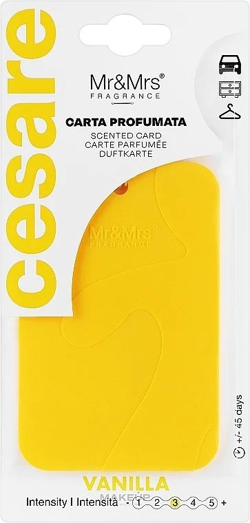 Mr&Mrs Fragrance Cesare Scented Card Yellow Vanilla