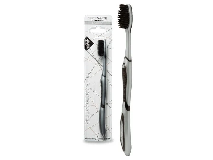 SuperWhite Brosse à Dents Medium Black Edition