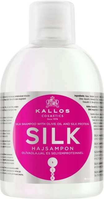 Shampoo con olio d'oliva e proteine della seta