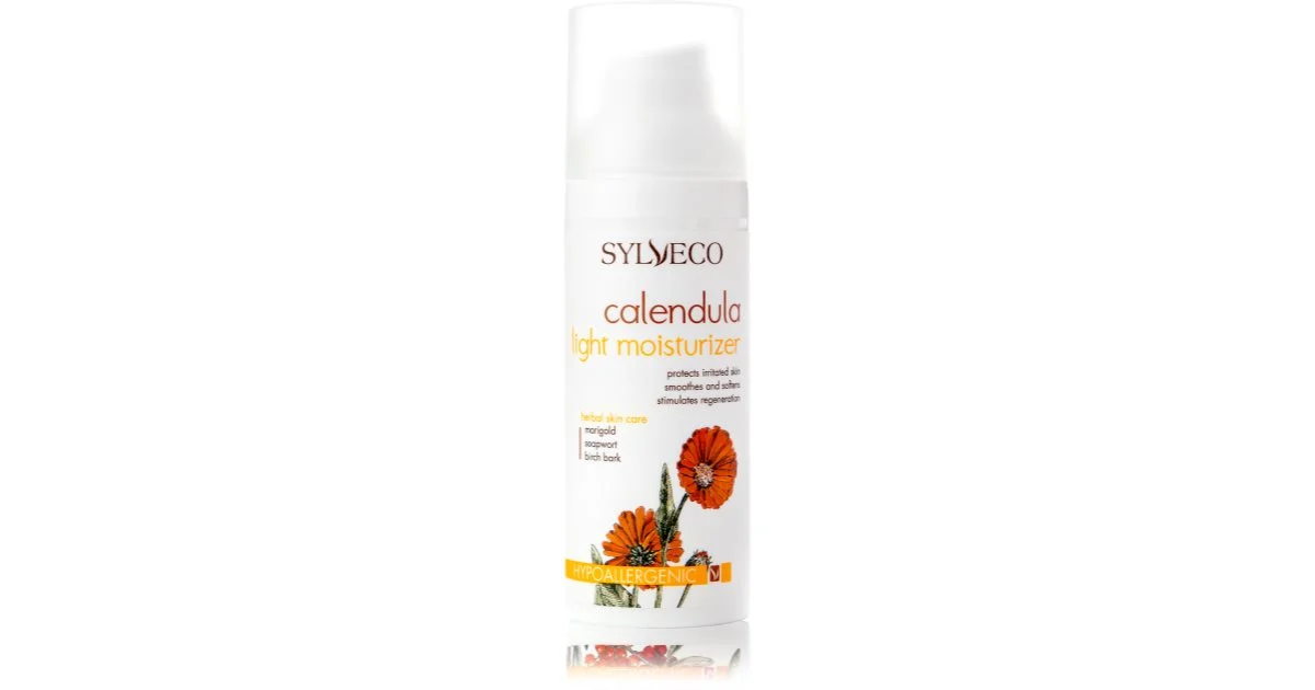 Sylveco Light Calendula crema viso rigenerante con betulina, 50 ml