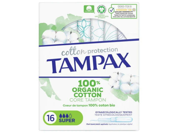 Tampax Cotton Protection Super con Applicatore BIO X16