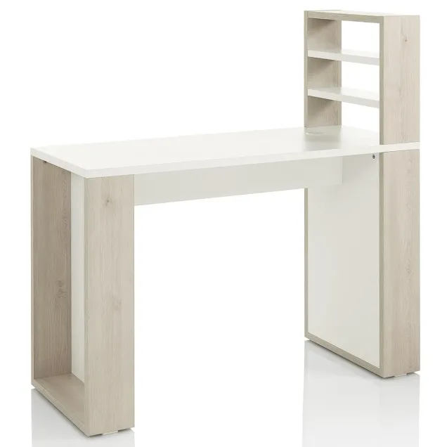 Tavolo Manicure in Legno Larice con Espositore Smalti Laterale