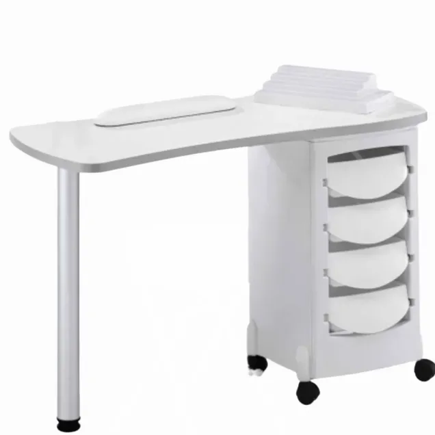 Tavolo Manicure per Estetista con 4 Cassetti e Accessori Inclusi