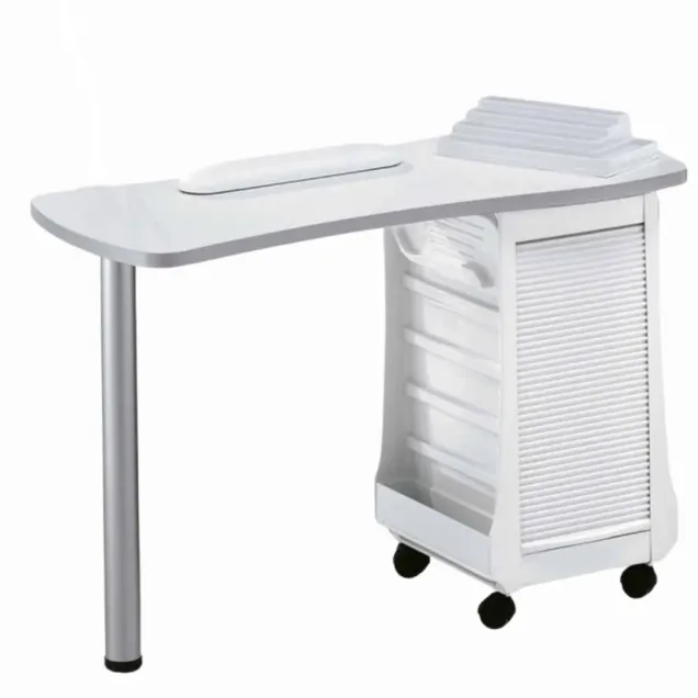 Tavolo Nails con Cuscino Poggiamani ed Espositore Smalti