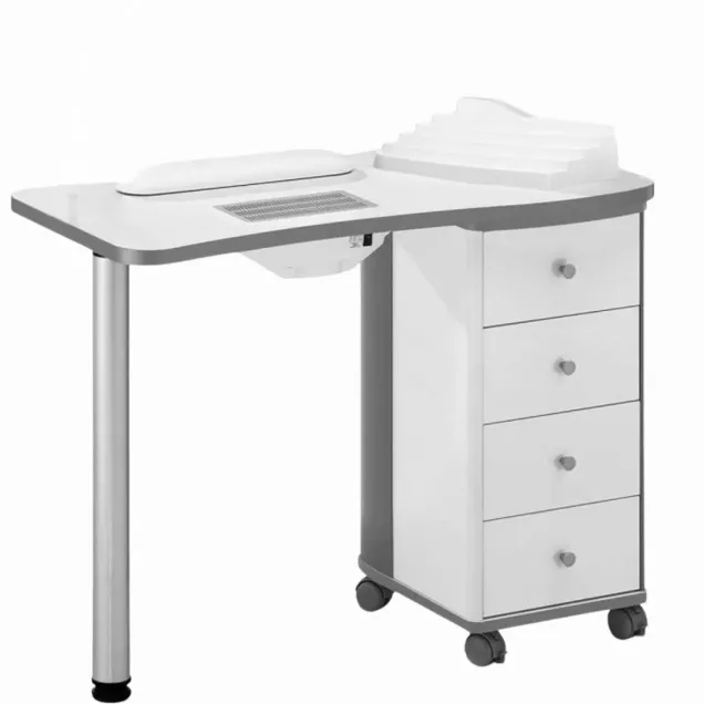 Tavolo per Unghie Professionale con Aspiratore, Cuscino ed Espositore Smalti
