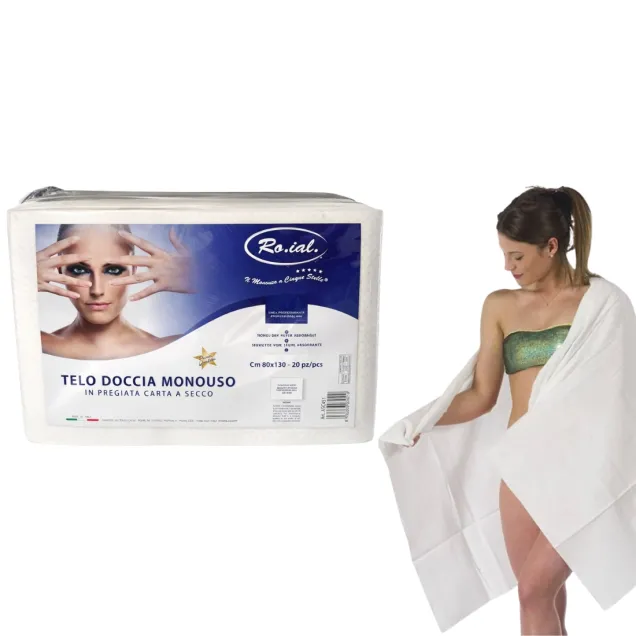 Teli Doccia Monouso Roial Carta a Secco 80x130 cm 20 pz.