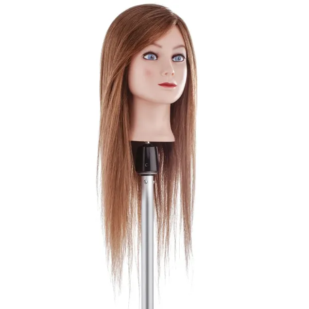 Testina Parrucchieri con Capelli 100% Naturali 55 cm