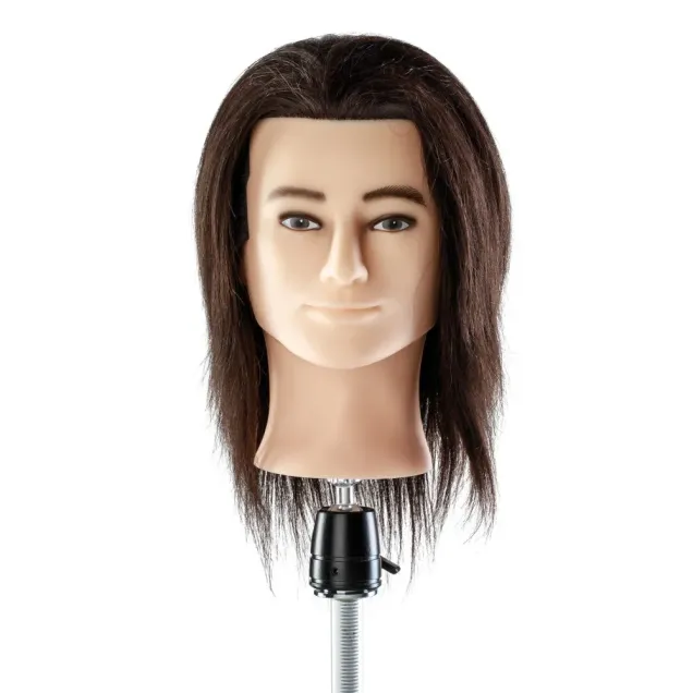 Testina per Parrucchiere e Barbiere con Capelli Veri 100%