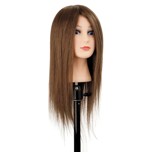 Testina per Parrucchieri Capelli Naturali Umani 100% Lunga 45/50 cm