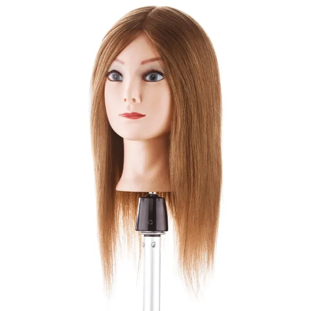 Testina per Parrucchieri con Capelli Veri 100% Lunghi 40 cm