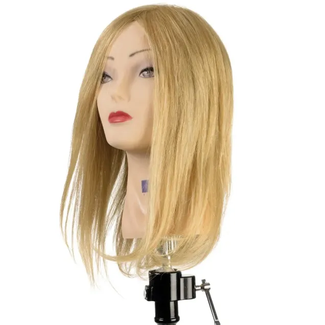 Testina per Parrucchieri Labor Pro Pratica per Acconciature Capelli Medio Corte 100% Naturale ad Alta Densità 30 cm