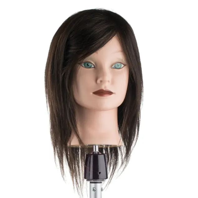 Testina per Parrucchieri Pratica per Acconciature Capelli 100% Naturale 25/30 cm