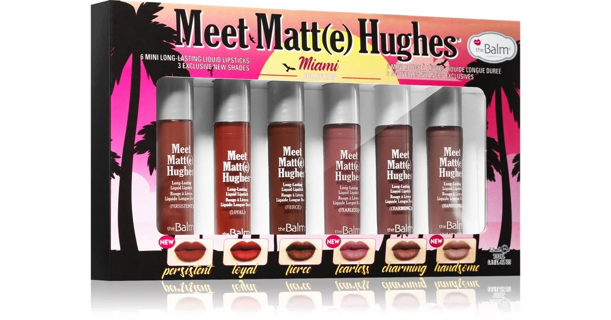 Thebalm Meet Matte Hughes ( Miami ) - Un set di sei rossetti liquidi a lunga tenuta