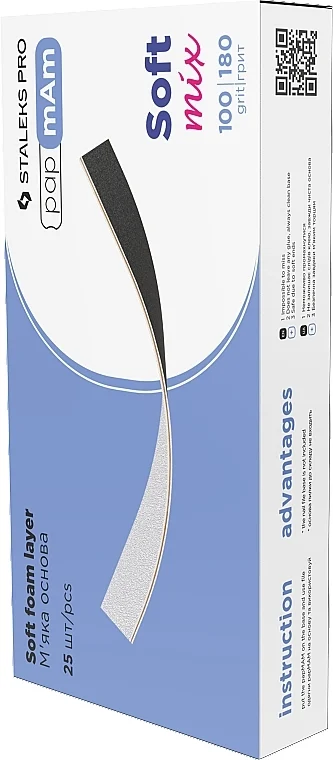 Set abrasivi di ricambio 100/180, base morbida, 25 pz.