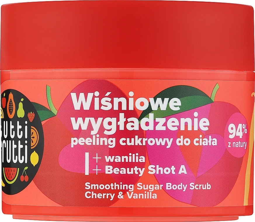 Peeling allo zucchero levigante per corpo "Ciliegia e Vaniglia"