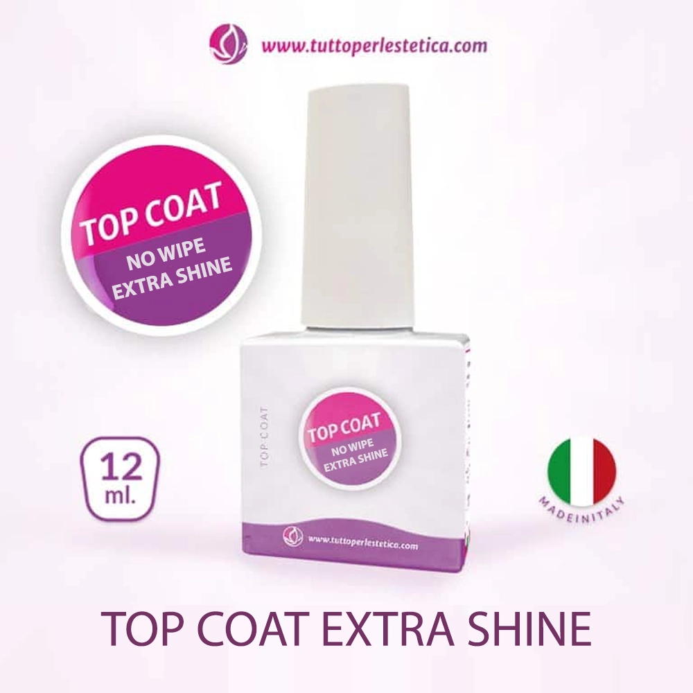 Top Coat Extra Shine no wipe extra gloss Lucida e Ripara da 12 ML – Hema e TPO Free