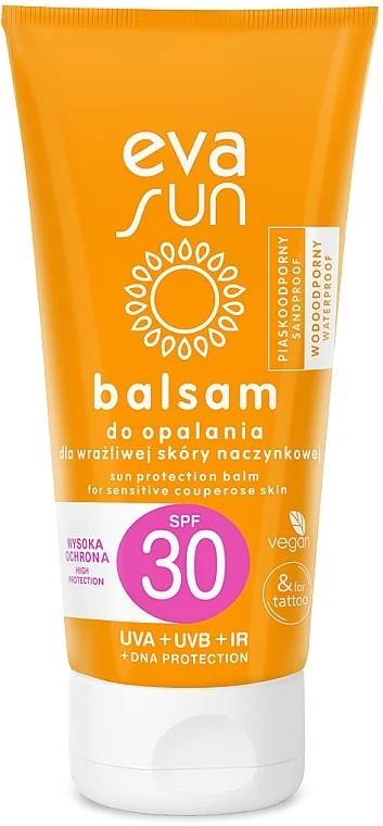 Balsamo abbronzante SPF 30 con biocomplesso di ambra e vitamina E per pelli sensibili