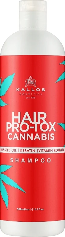 Shampoo per capelli con olio di semi di canapa