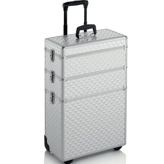 Trolley Professionale in Alluminio per Estetista e Parrucchiere colore Silver