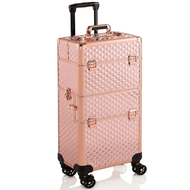 Trolley Professionale per Estetista e Parrucchiere Diamond Rosa Gold