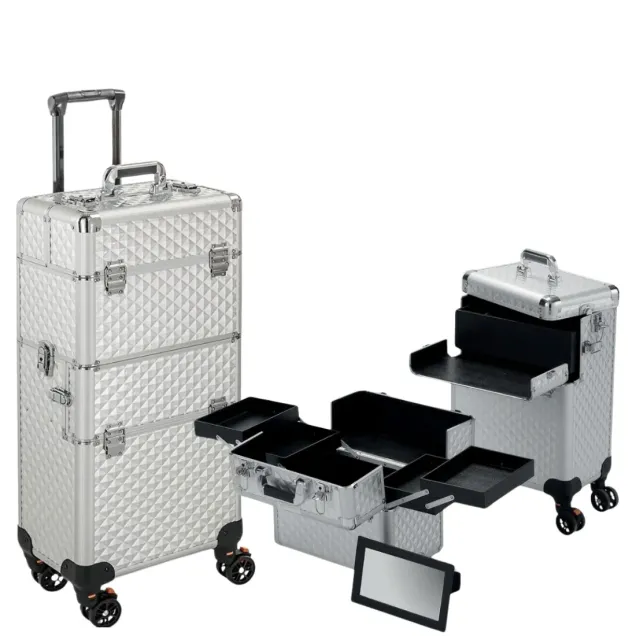 Trolley Professionale per Estetiste e Parrucchieri Diamond Silver NEW
