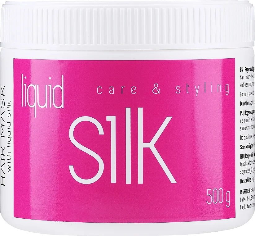 Maschera riparatrice per capelli con seta liquida
