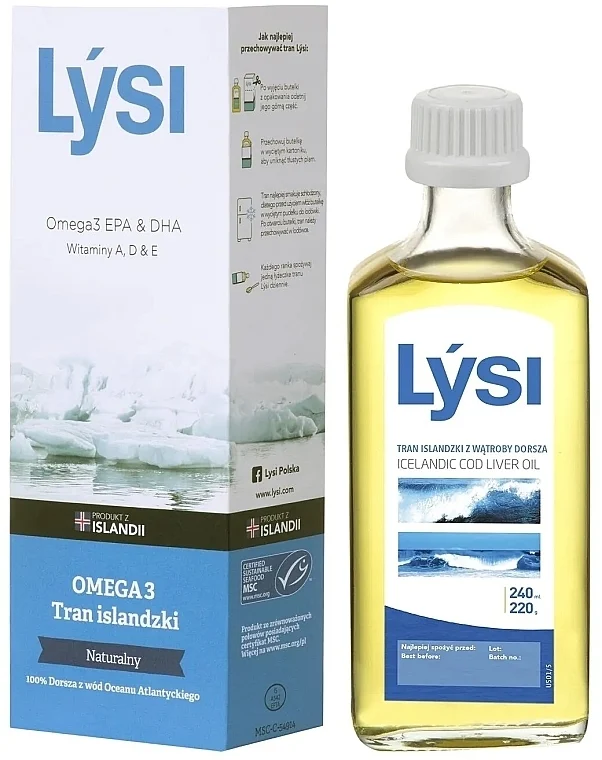Olio di fegato di merluzzo islandese, gusto naturale