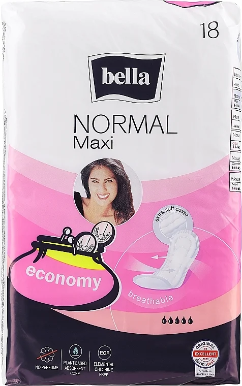 Assorbenti igienici Normal Maxi, 18 pz