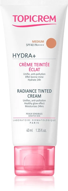 Topicrem UH HYDRA+ Radiance Tinted Cream crema idratante tonificante SPF 40 colore medio 40 ml
