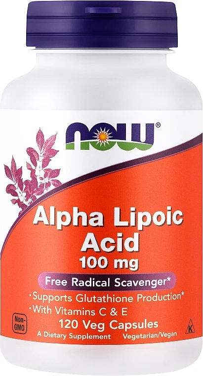 Acido alfa lipoico con vitamine C ed E, 100 mg