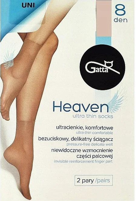 Calze da donna "Heaven", 2 paia, 8 Den, natural