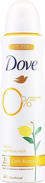 Deodorante spray "Agrumi e pesca", senza alluminio