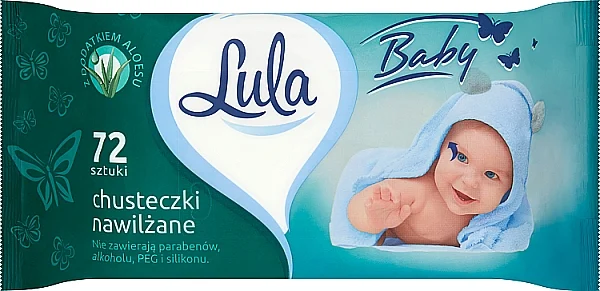 Salviettine umidificate con aloe per bambini, 72 pz.