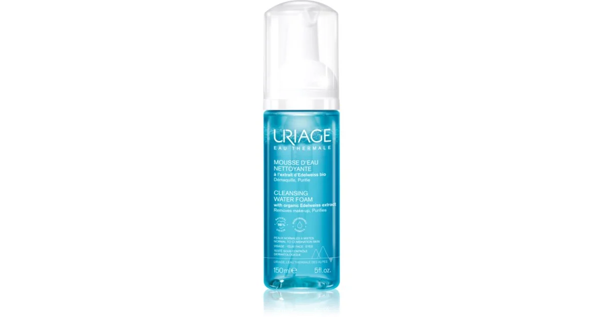 Uriage Schiuma D'acqua Detergente - Strucca e Purifica - Pelle da normale a mista 150 ml