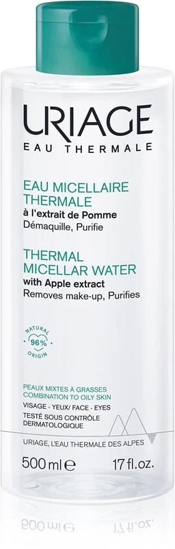 Uriage Acqua Micellare Termale - Strucco & Purifica - Pelle Mista a Grasso 500 ml