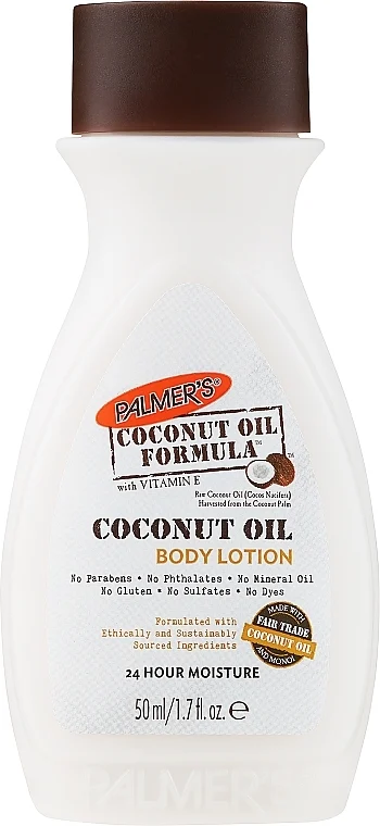 Lozione corpo all'olio di cocco e vitamina E.