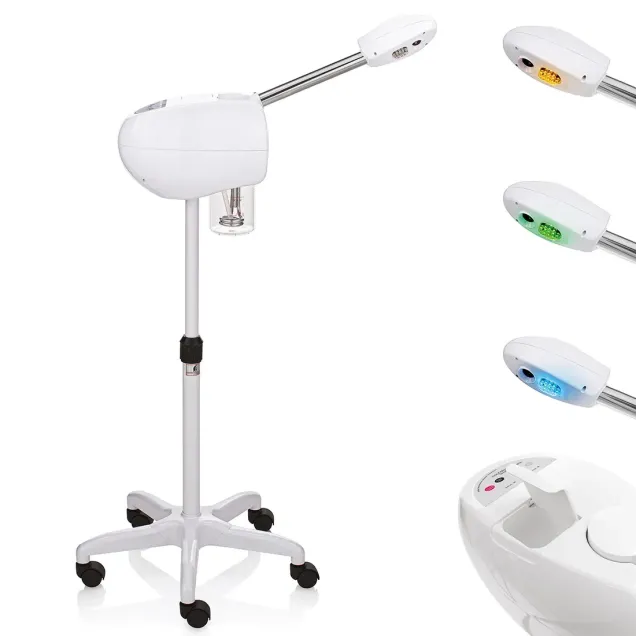 Vaporizzatore Viso ad Ozono con Cromoterapia Professionale 750 Watt