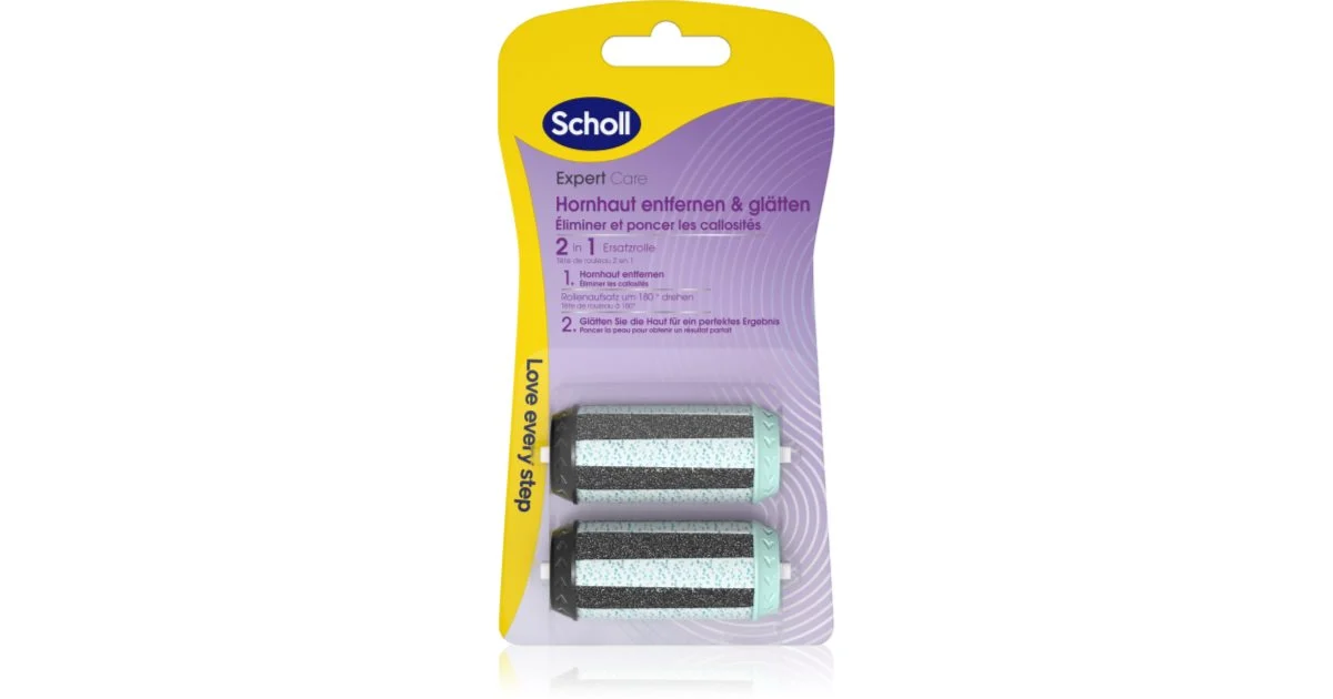 Scholl Velvet testina di ricambio per la limetta elettrica per i piedi 2 pezzi
