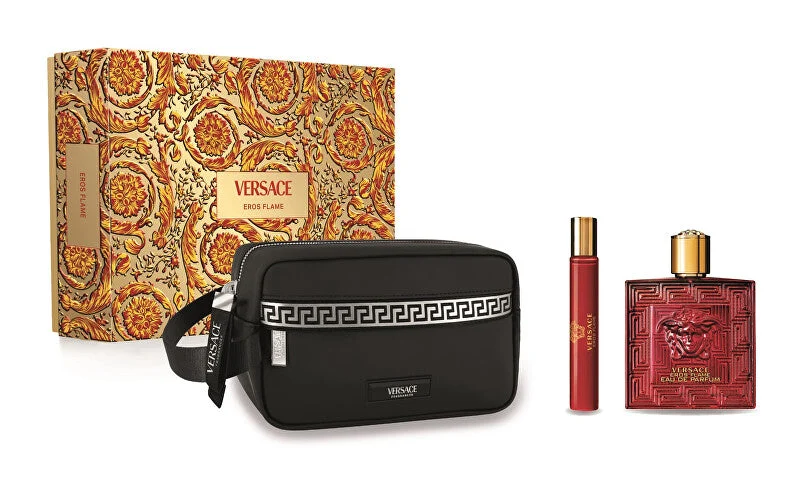 Versace Eros Flame - EDP 100 ml + EDP 10 ml + borsa per cosmetici