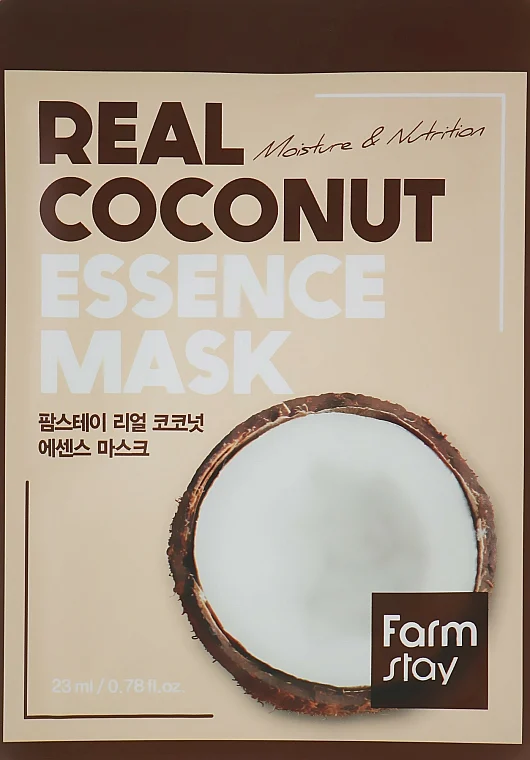 Maschera viso in tessuto all'estratto di cocco