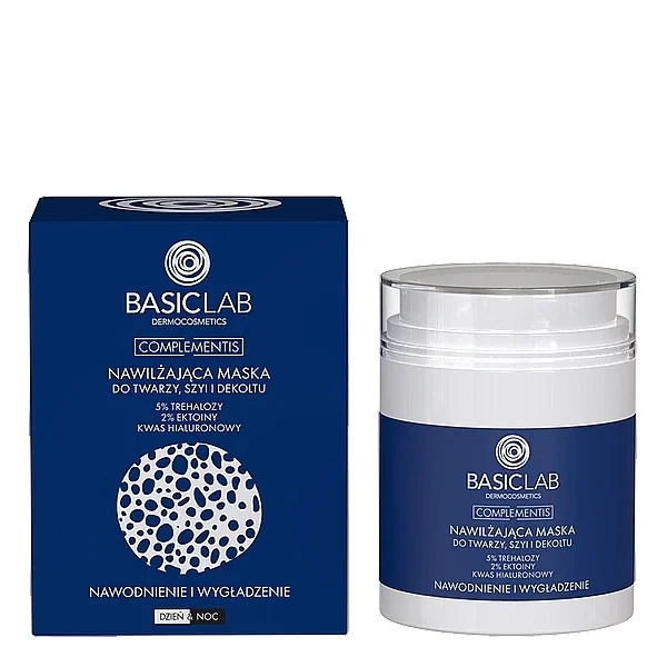 Maschera idratante per viso, collo e décolleté