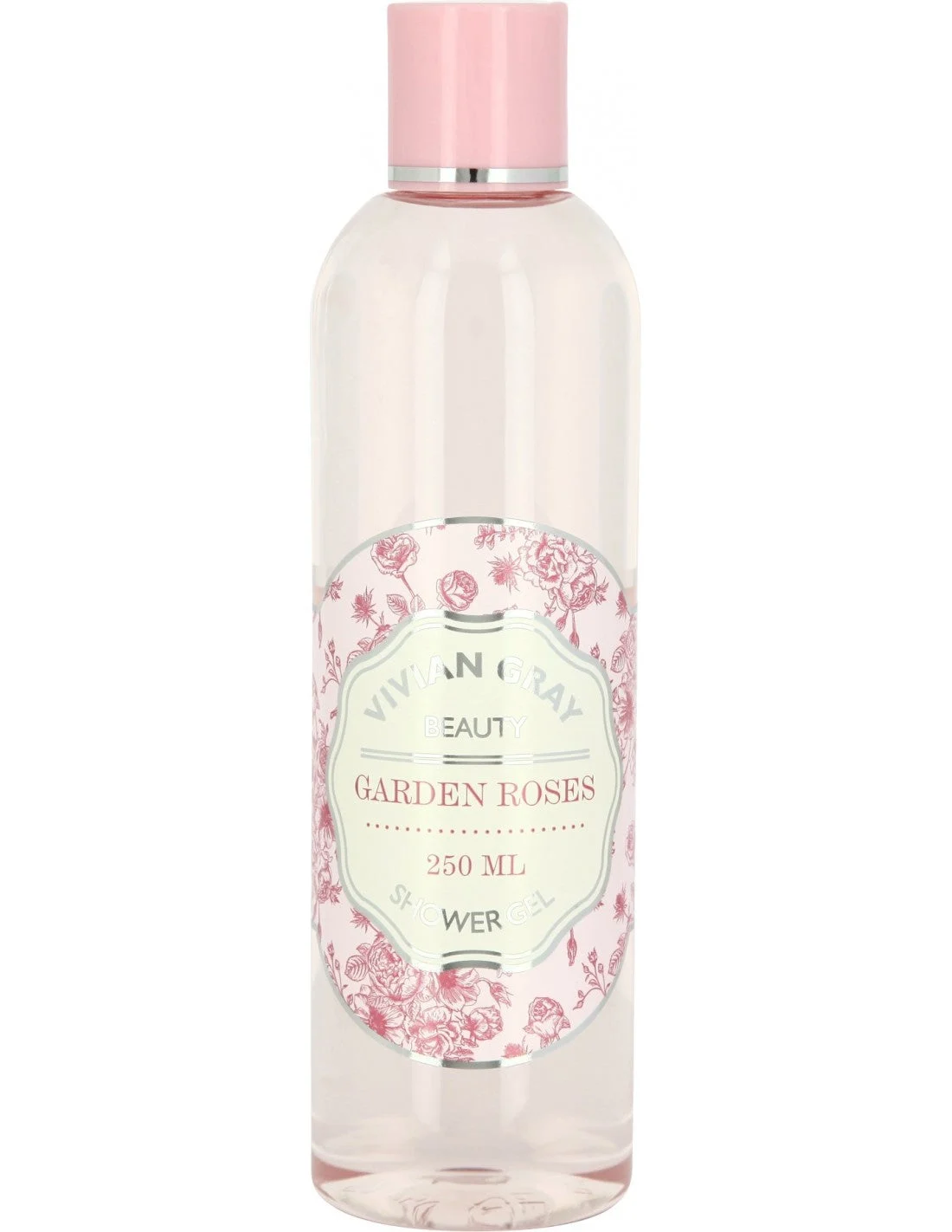 Vivian Gray Naturals Garden Roses, gel doccia, per tutti i tipi di pelle, 250 ml