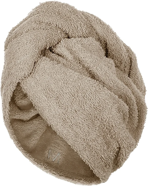 Turbante asciugacapelli, beige