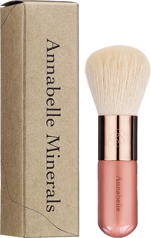 Pennello da trucco, beige e bianco