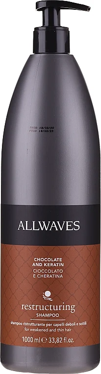 Shampoo capelli con cioccolato e cheratina