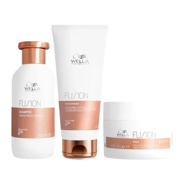 Wella Fusion Kit Riparazione: Shampoo, Conditioner e Maschera